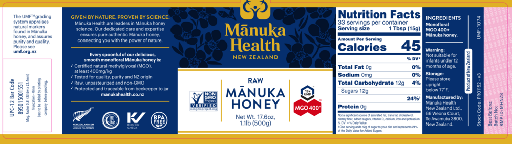 MGO 400+ Manuka Honey