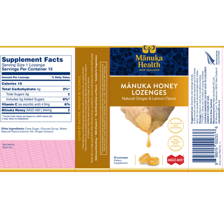 Manuka Honey Lemon & Ginger