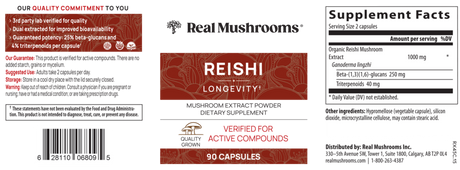 Reishi Mushroom Extract Capsules