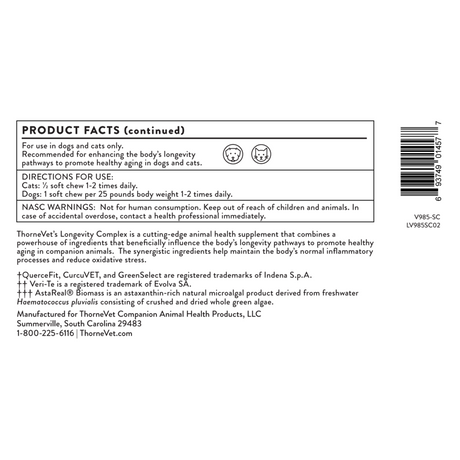 Longevity Complex for Dogs & Cats