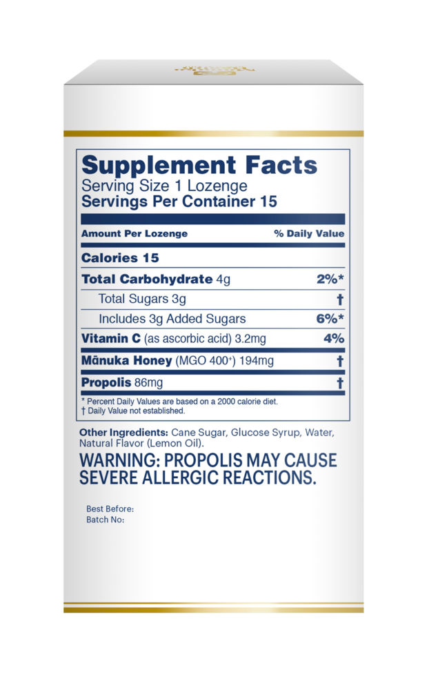 Manuka Honey & Propolis Lozenges