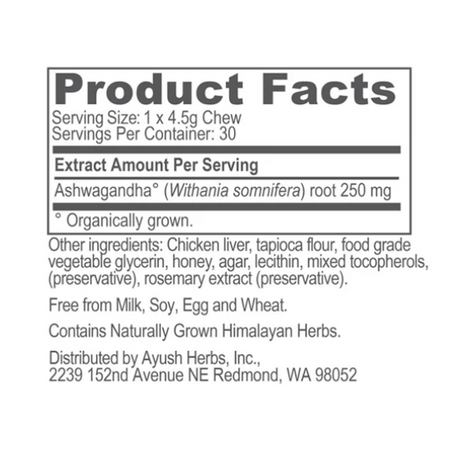 Pet Ashwagandha Calming Support* Chews, Chicken Flavored