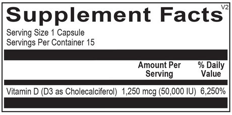 Vitamin D3 50,000 IU (10 Blister Packs) 15 Capsules Each Capsules