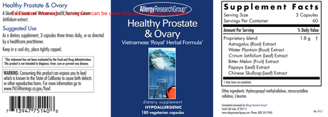 Healthy Prostate & Ovary 180Veggie Caps