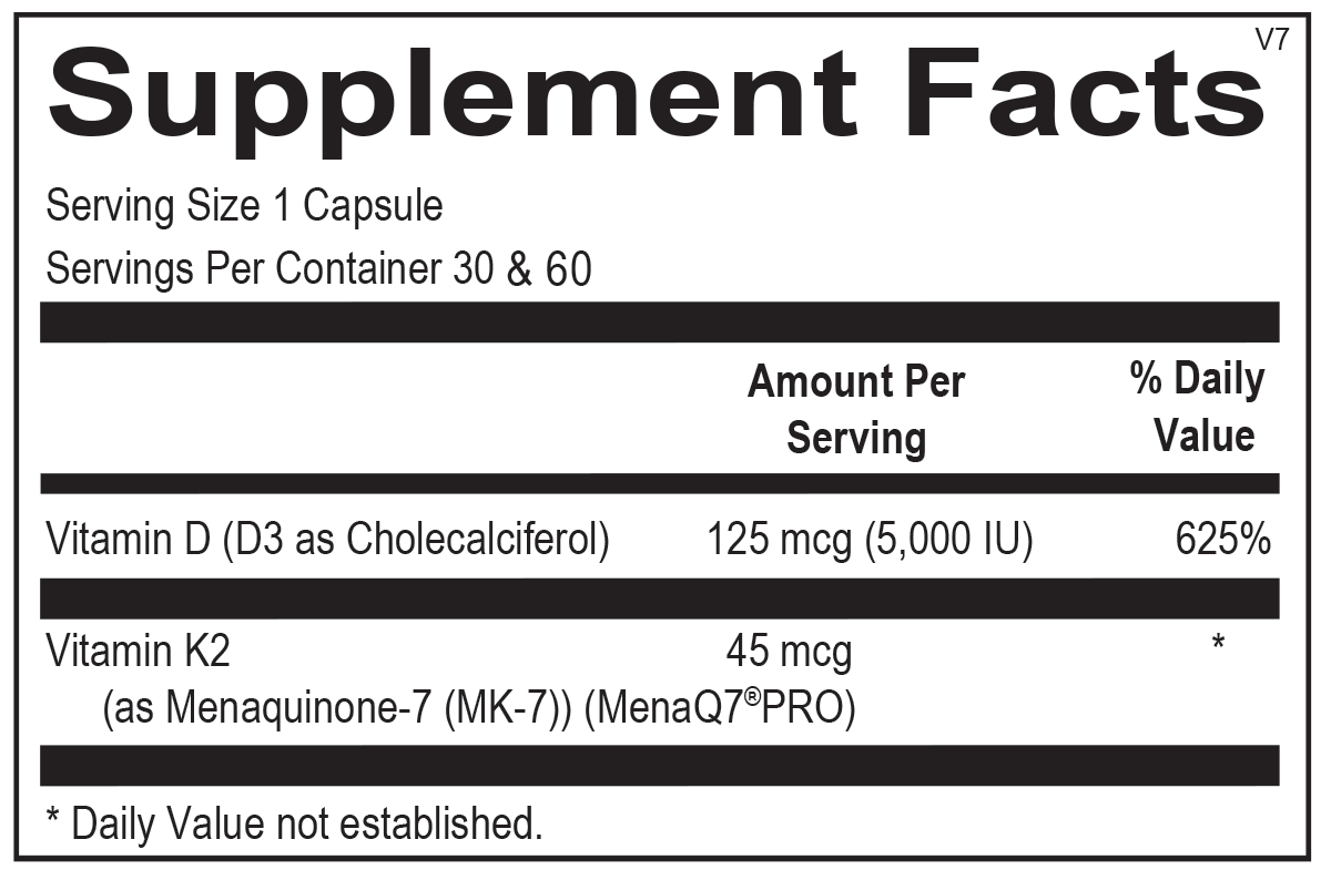 Vitamin K2 with D3 Capsules