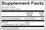 Vitamin K2 with D3 Capsules