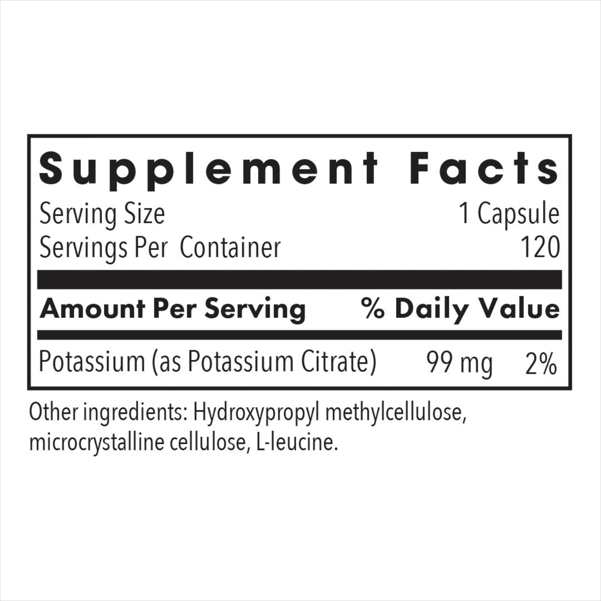 Potassium Citrate 120Veggie Caps