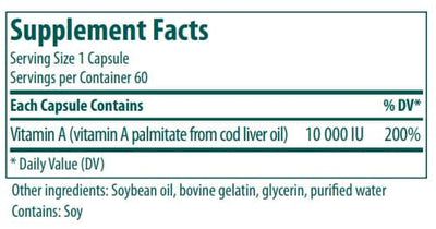 Vitamin A 10,000IU 60c