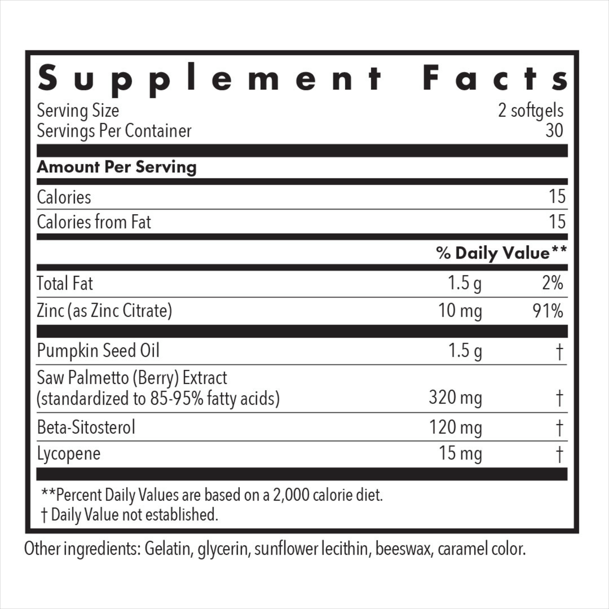 Palmetto Complex II 60Softgels