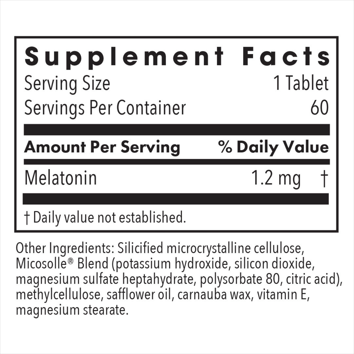 Slow Motion Melatonin 1.2 mg in Lipid Matrix 60 Scored Tablets