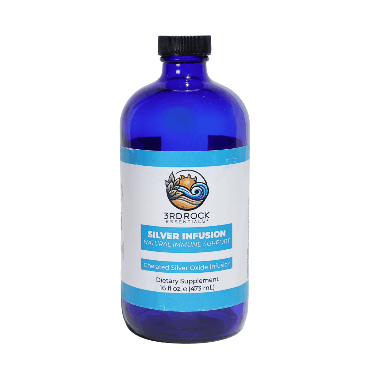 3rd Rock Essentials 3rd Rock Essentials Silver Infusion – 150 PPM Chelated Silver Oxide Complex Supplement– 16 fl oz