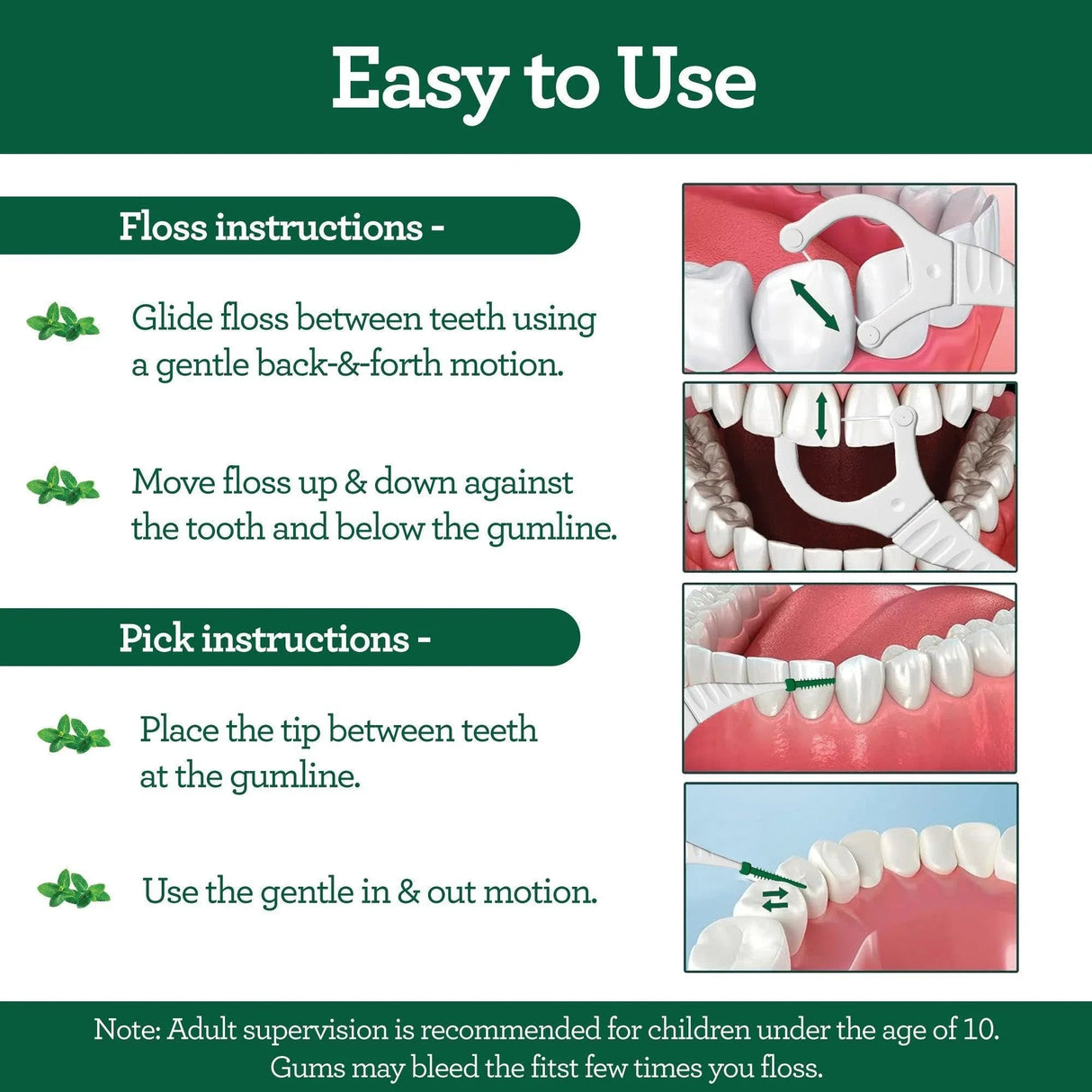 2-in-1 Dental Floss Picks