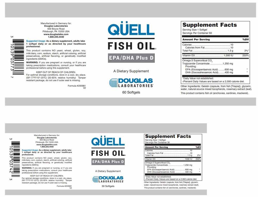 Quell Fish Oil EPA/DHA Plus D Softgels