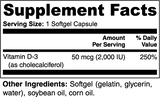 Vitamin D3 (2,000 IU) - A Natural Dietary Supplement