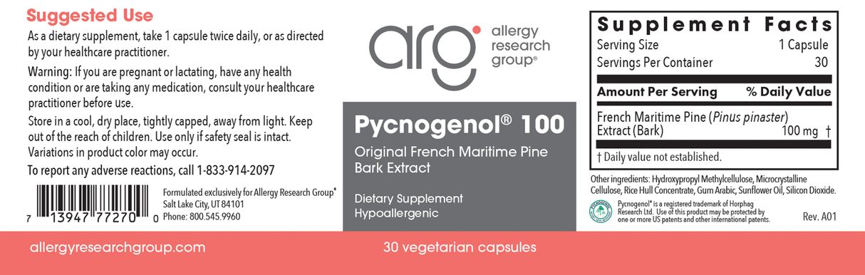 Pycnogenol 100 30Veggie Caps