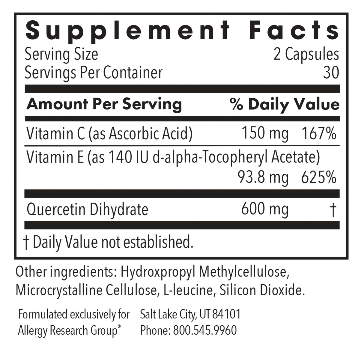 Quercetin 300 60Veggie Caps