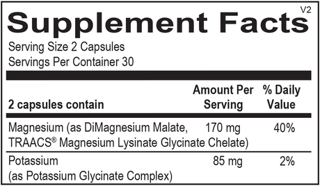 Reacted Magnesium & Potassium 60 Capsules