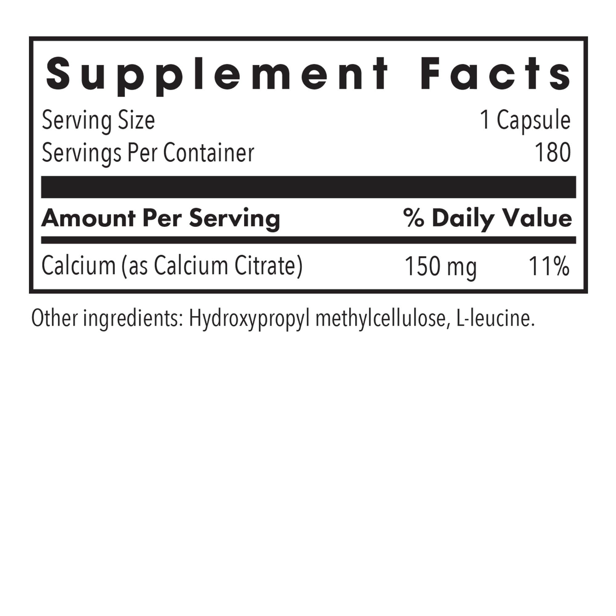 Calcium Citrate 150 mg 180 caps