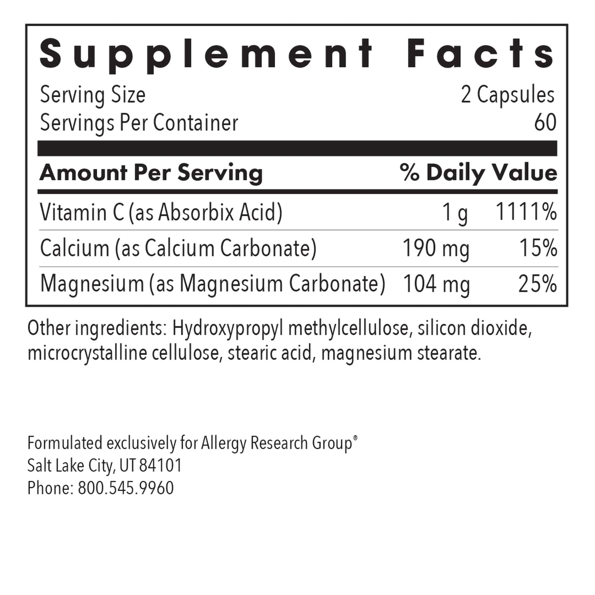 Buffered Vitamin C 120 Veggie Caps