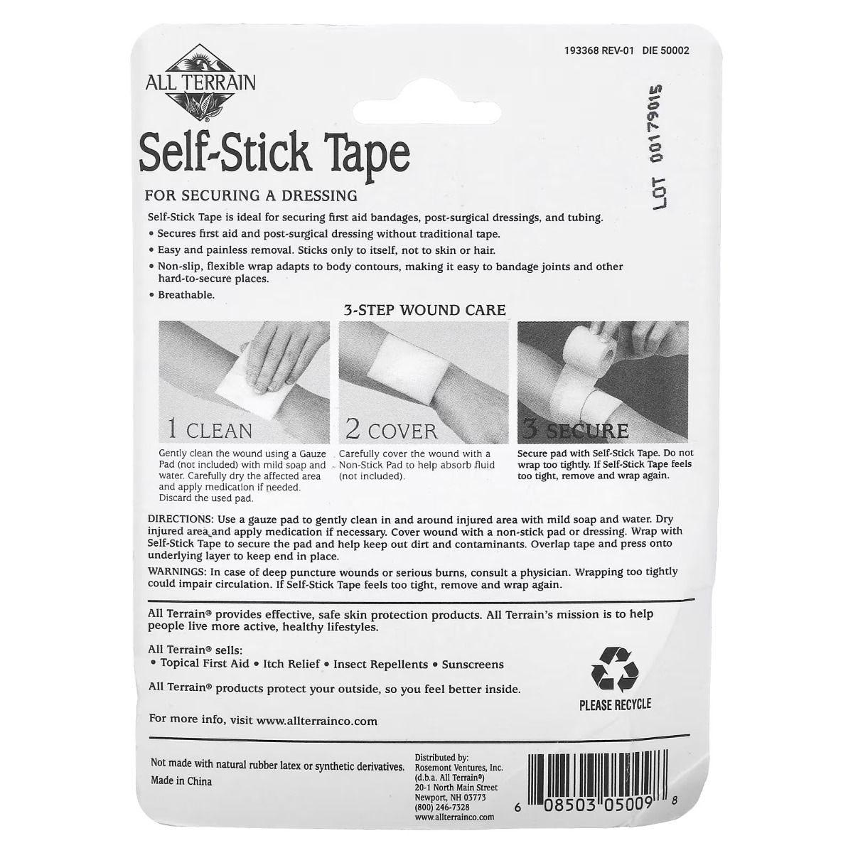 Tender Tape - 2 Inches X 5 Yards - 1 Roll 1.01 Oz