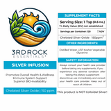3rd Rock Essentials 3rd Rock Essentials Silver Infusion – 150 PPM Chelated Silver Oxide Complex Supplement– 16 fl oz