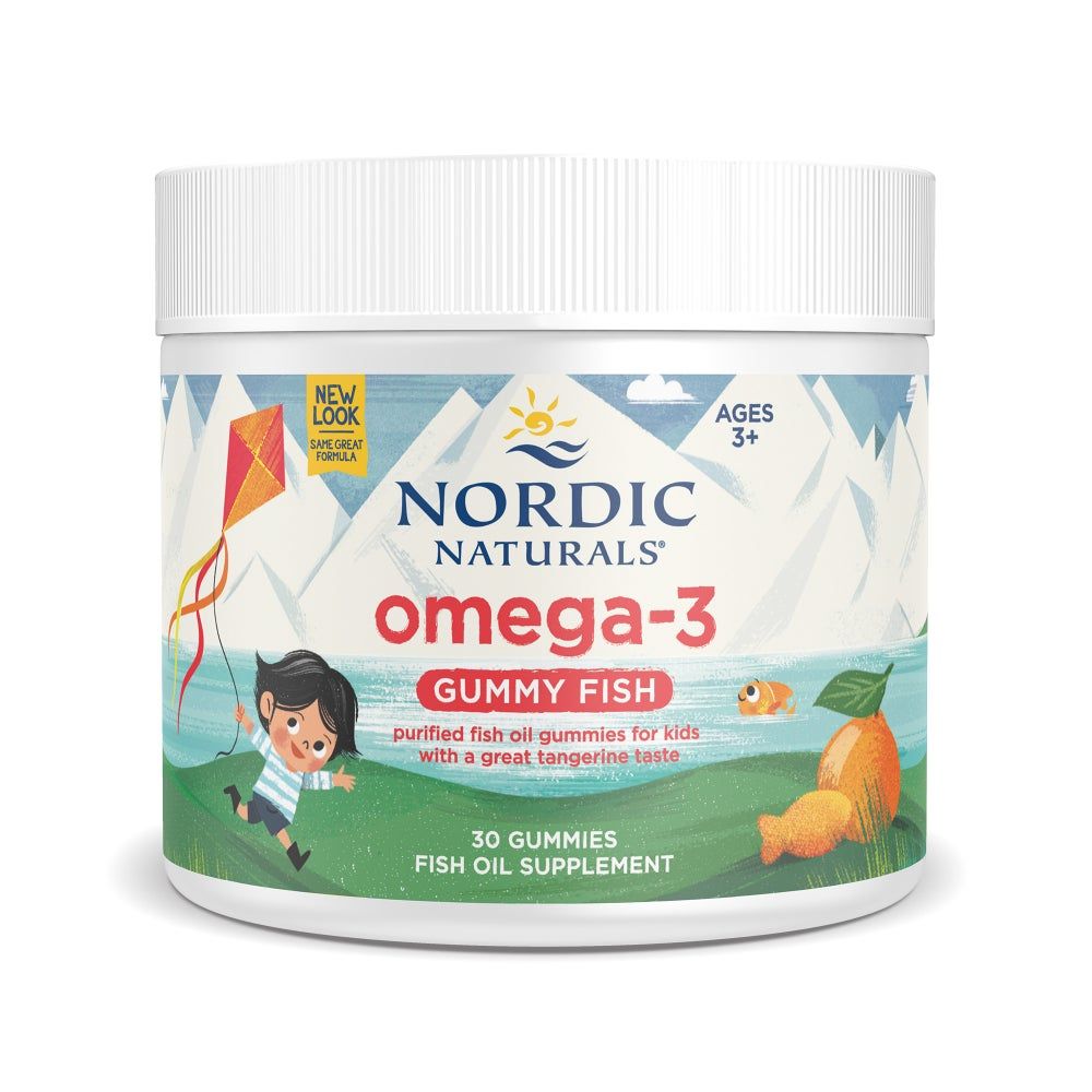 Nordic Omega-3 Gummy Fish 30 Gummies Tangerine