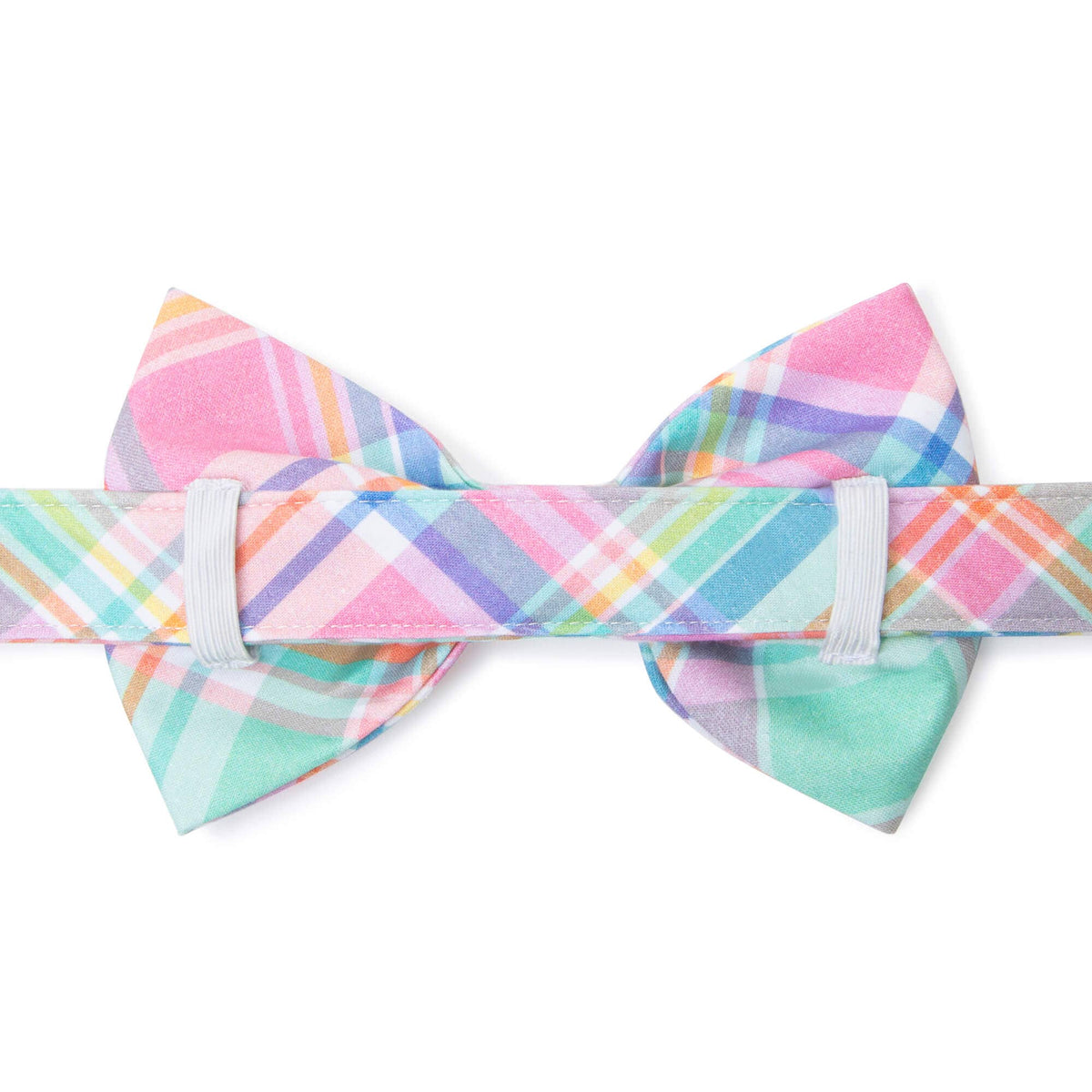 Lucky Dog Pet Company Blooming Plaid Spring Easter Dog Bow Tie