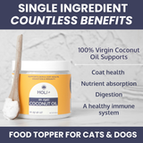 100% Organic Virgin Coconut Oil for Dogs & Cats