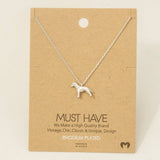 Gold Dipped Dog Pendant Necklace: G