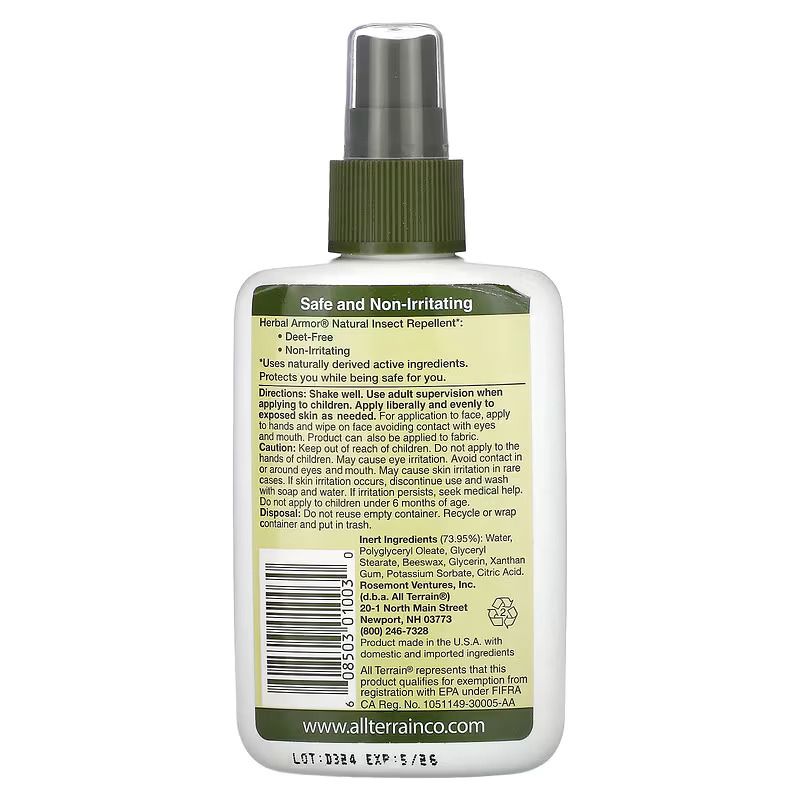 Herbal Armor Insect Repellent Pump Spray 4 OZ Spray