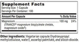 Magnesium Glycinate Complex 100 MG 100 Veggie Caps