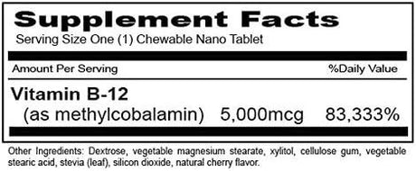 B-12 Rapid Shots 60 Chewable Tablets