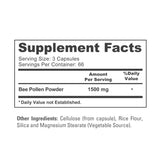 NusaPure Bee Pollen 1500mg 200 Veggie Caps (100% Vegetarian, Non-GMO, Vegan) Naturally Occurring Proteins, Aminoacids