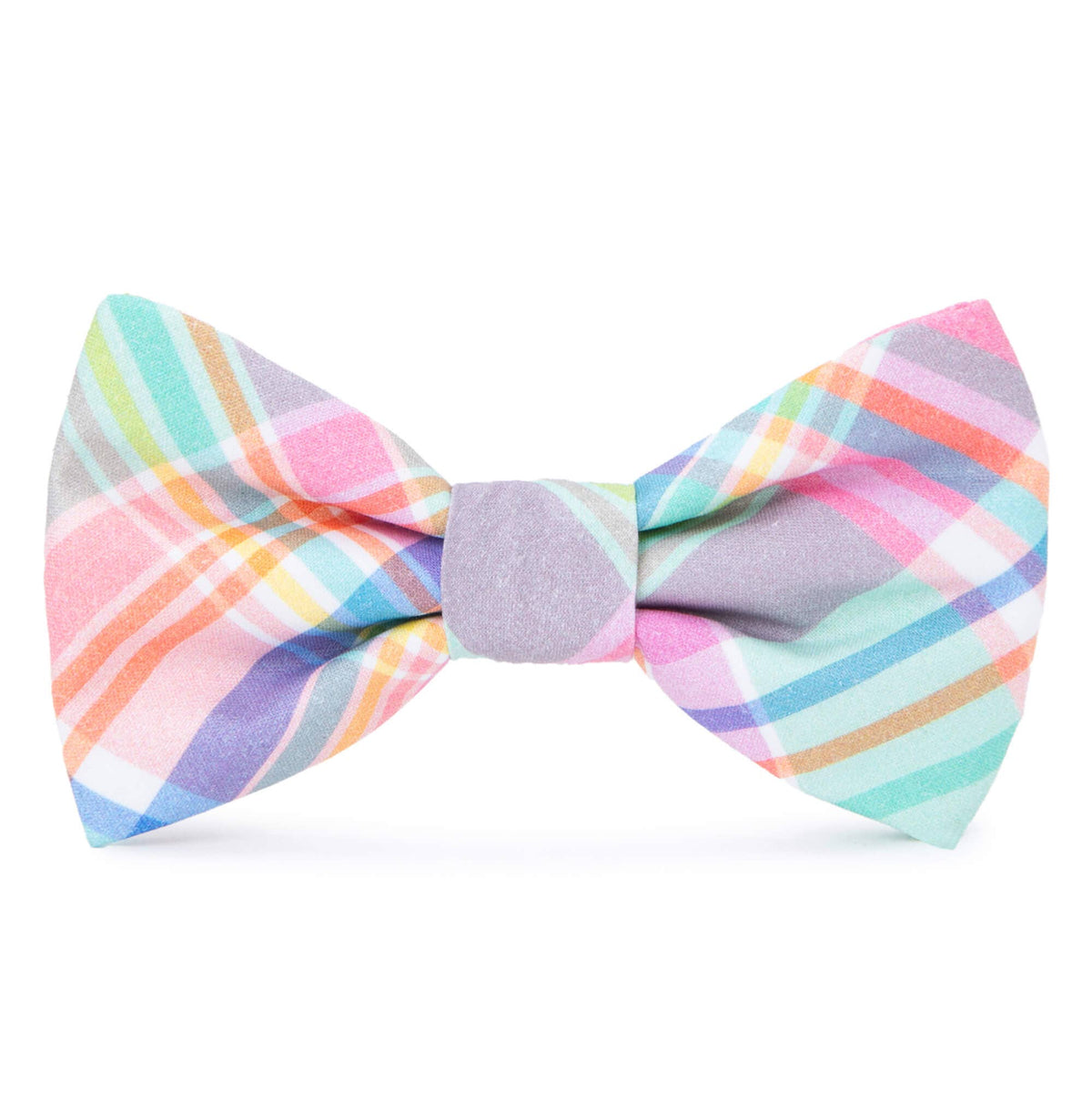 Lucky Dog Pet Company Blooming Plaid Spring Easter Dog Bow Tie