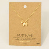 Gold Dipped Dog Pendant Necklace