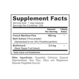 NusaPure French Maritime Pine Bark Extract 400mg per Veggie Caps 200-Day Supply Bioperine Non-GMO Vegan