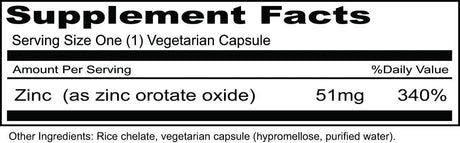 Zinc Orotate 100 Veggie Caps