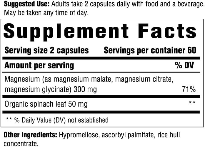 Magnesium 300 300 MG 120 Capsules