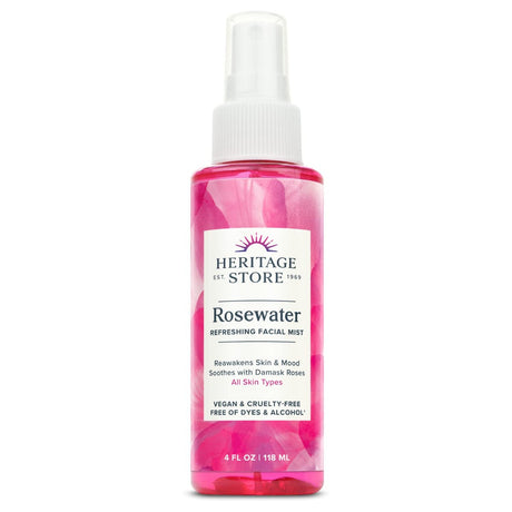 Heritage, Rose Petals Rosewater Spray - 4 fl oz