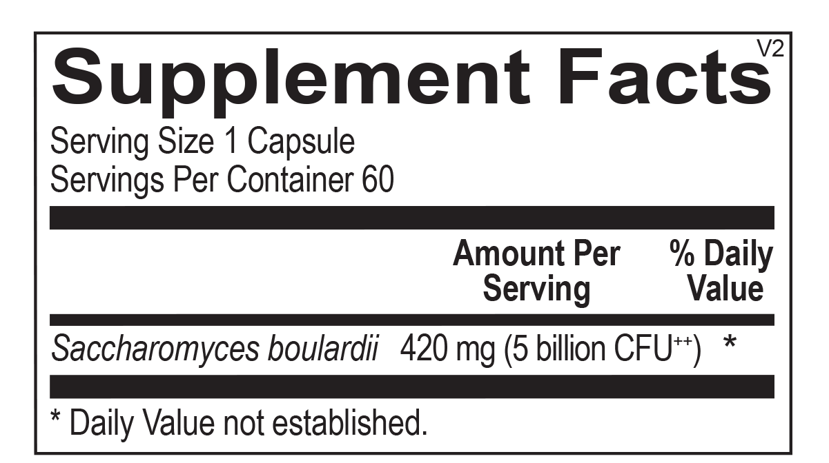 Saccharomyces Boulardii 60 Capsules