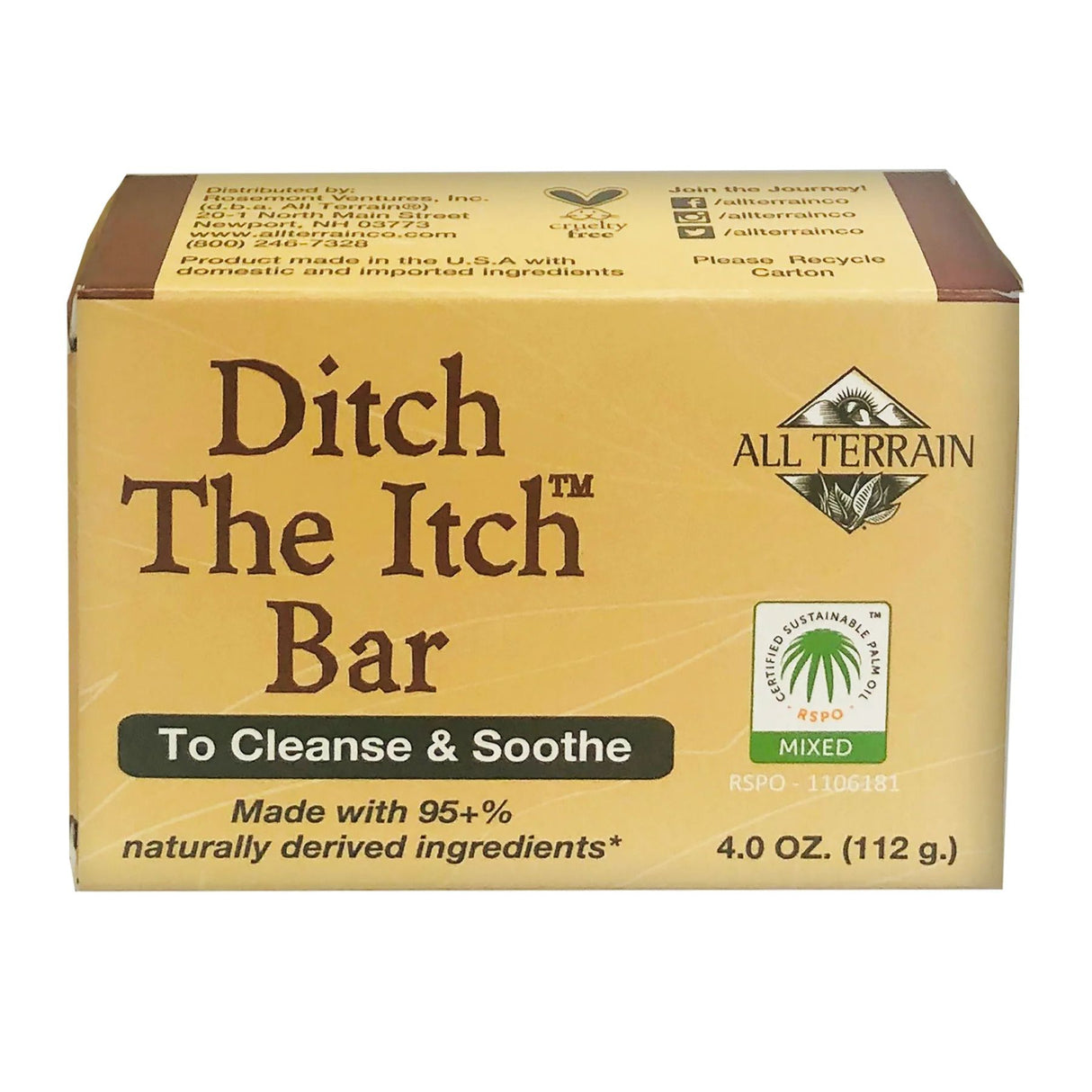 Ditch The Itch Skin Relief Bar 4 OZ Soap