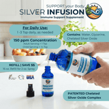 3rd Rock Essentials 3rd Rock Essentials Silver Infusion – 150 PPM Chelated Silver Oxide Complex Supplement– 16 fl oz