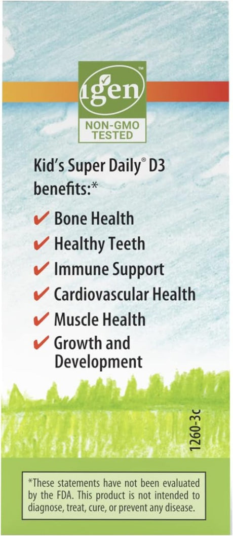 Super Daily D3 for Kids 400 IU 365 Drops