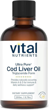 Ultra Pure Cod Liver Oil 200ml Liquid Lemon