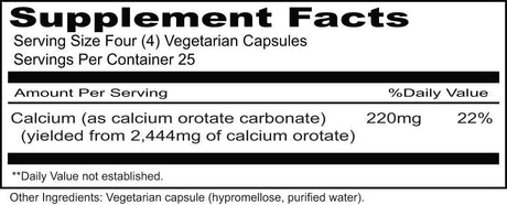 Calcium Orotate 100 Veggie Caps