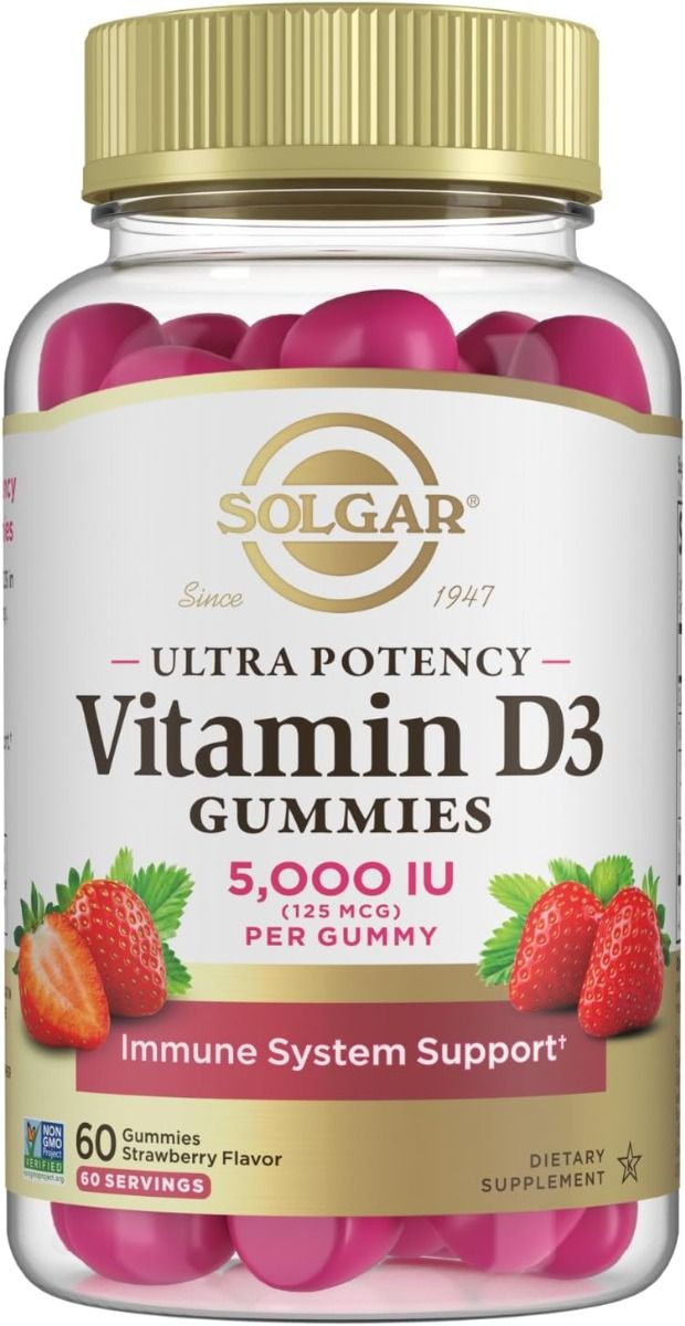 Ultra Potency Vitamin D3 5000 IU GummiesStrawberry