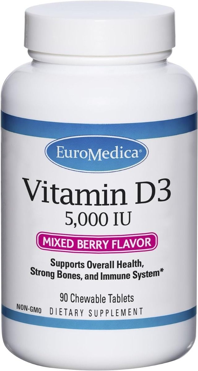 Vitamin D3 5,000 IU 90Chewable Tablets Mixed Berry