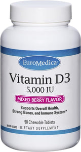 Vitamin D3 5,000 IU 90Chewable Tablets Mixed Berry