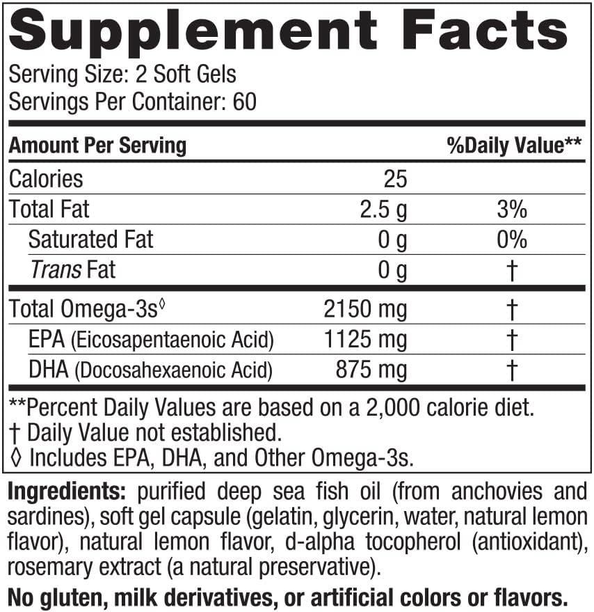 Ultimate Omega 2x Softgels Lemon