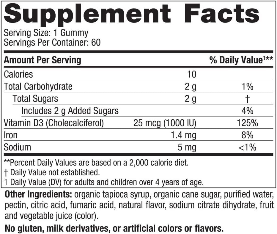 Vitamin D3 Gummies 1000 IU Gummies Wild Berry